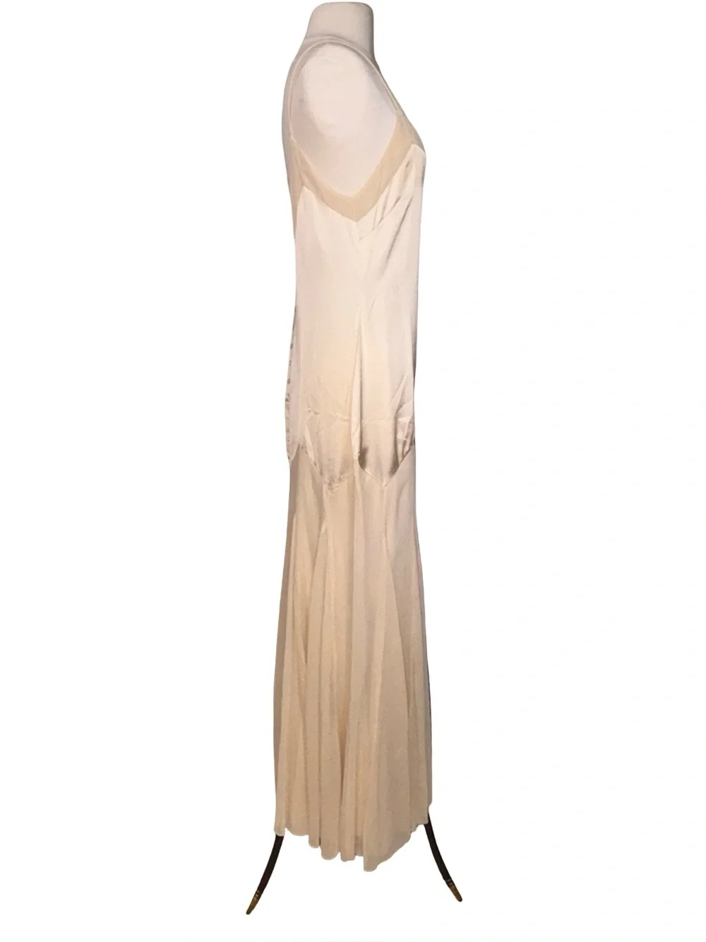 ASOS Satin Slip Maxi Dress Cream Ivory Cami Formal Gown Size 10 NWT - Picture 4 of 12